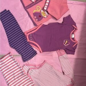 Hanna Andersson Matching Sets Purple and Pink Stripes